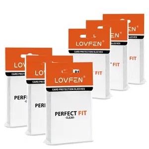 LOVFEN Card Sleeves, 35PT Soft Card Protectors for Trading Cards with 1CT Hard Card Holder,600/1200/2500/5000ct Clear Topload Card Cover for Football, Baseball, Sports, MTG, TCG Game, Photo Card Collectible Storage