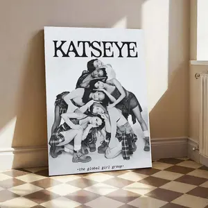 KATSEYE 11 bedroom canvas posters, hall wall art, bathroom canvas posters, home poster decoration