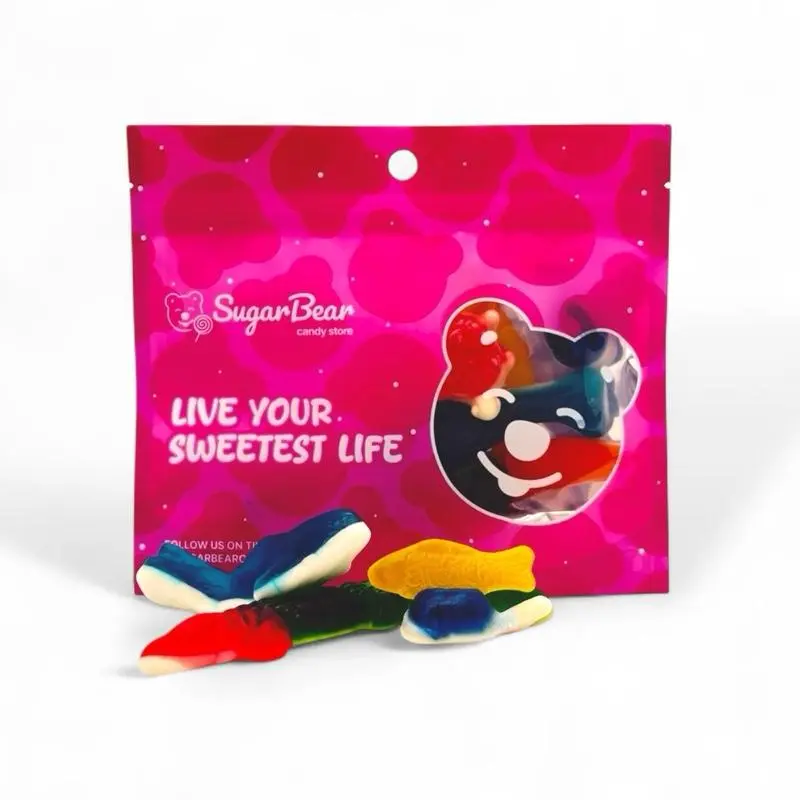 SugarBear Candy Store Gummy Seafood Boil Sea Creature Gummy Mix Sweet And Chewy Candy 8 oz 1 lb Rainbow Fish Snack Bonbon
