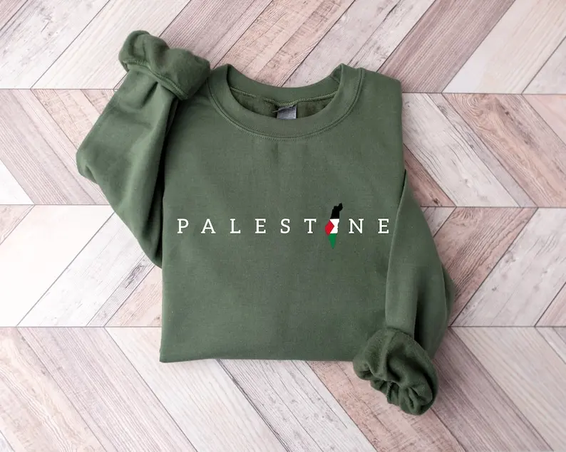 Palestine Sweatshirt Hoodie, Free Palestine Sweater Hoodie, Palestine Flag Crewneck, Stand With Palestine Shirt, Gaza Unisex College Tee Hoodie,Palestine Gift