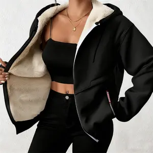 Women's Autumn / Winter Fleece Jacket, Women's Shearling Coat, Thickened Warm Windproof Outdoor Sports Jacket Casual Womenswear Outerwear