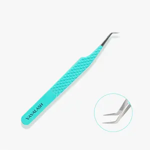 VG-03 Fiber Tip Blue Coated 45°-Deg Volume Eyelash Extensions Tweezers