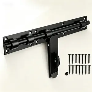 17 Inch Thickened Gate Latch, Heavy Duty Face Mount for Large Wooden or Metal Gates, Weld or Screw Installation for Left or Right Side, Barn Door Lock for Sliding Fence Gate, Rustic Hardware Patent Pending