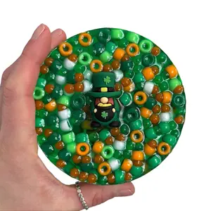 Reusable Picky Pad Pick Your Luck St Patty's Day Limited Edition Handcrafted Biodegradable Remelts 30+ Times Colorful Beads OT Friendly Calming Sensory Fidget for Focus
