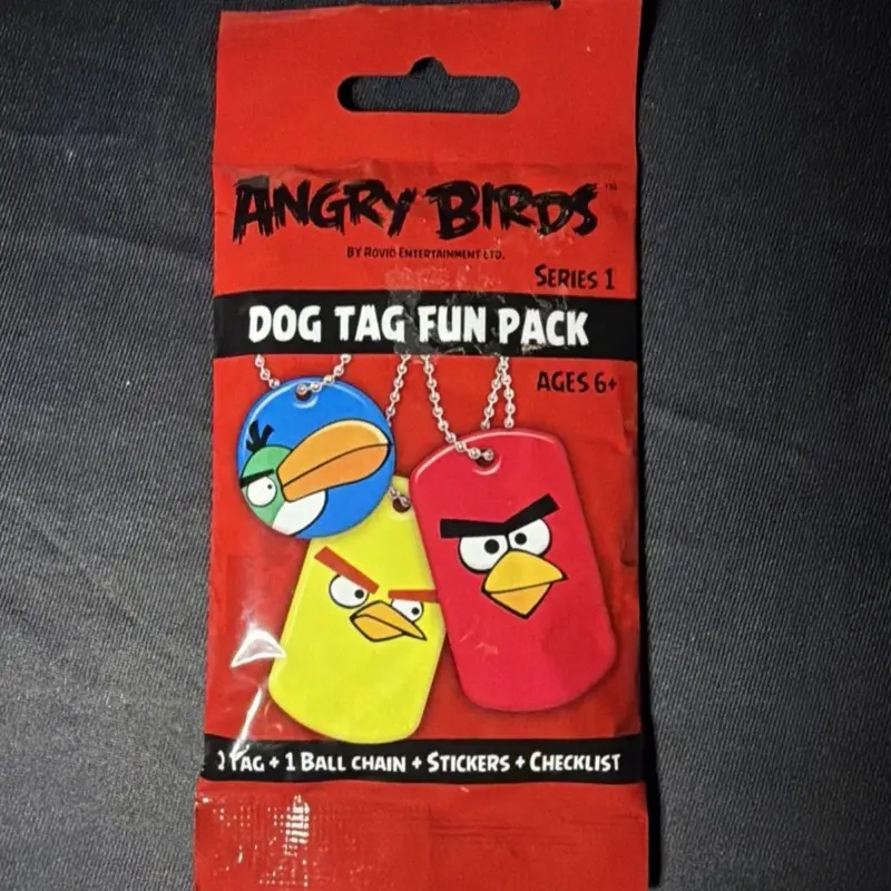 New 2009 Angry Bird Dog Tag, Sticker Rovio Entertainment