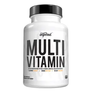 Inspired Nutra Inspired Vegan Multivitamin 120Caps with PeakO2®, Sensoril® Ashwagandha, and Spectra™ Antioxidant Blend - Fitness, Healthcare