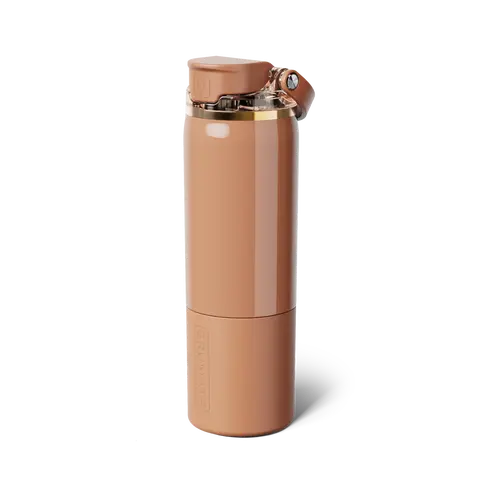 BrüMate Rise Stainless Steel Water Bottle with Covered SoftSip Straw and Carry Handle | 35oz, 25oz, 18oz Sizes | 100% Leakproof Insulated Water Bottle | Sip or Chug Modes | Silicone Sleeve Prevents Scratches and Dents