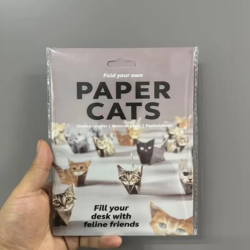 50pcs DIY 3D Art Craft Paper Cat Dog Origami Kit, Craft Kit, Art Crafting Kit, Step-By-Step Instructions, Pre-Cut Pieces, Easy Assembly, Fun Gift, Home Decor, Diy Craft Kits, No Glue Needed