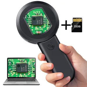 Aikokkl Handheld Digital Microscope, 100x magnification, 2-inch IPS screen, USB-C port, 8GB memory card, educational science, exquisite gift