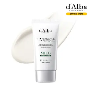 [OFFICIAL d'Alba] White Truffle Waterfull Mild Sun Cream - SPF 50+ PA+++ 100% Korean Mineral Sunscreen - Vegan Sun Care (1.69 fl oz) Facial Sensitive