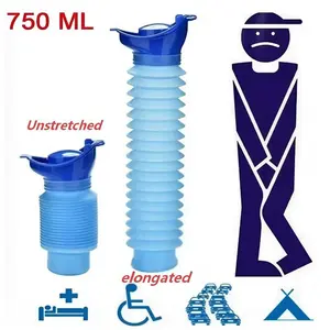 Portable Urinal Set for Cars, Outdoor Standing Urine Bucket, Emergency Travel Reusable Camping Toilet, Leak-Proof Design