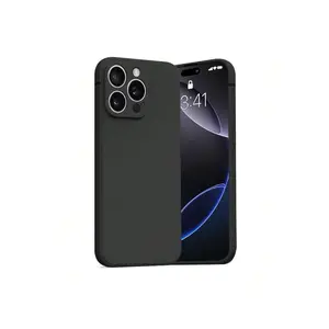 For IPhone 16 15 14 13 12 11 Pro Max 14 15 16Plus 13 Series Shockproof Straight Edge Solid Color Simple TPU Protection Soft Shell. Durable Protective Cases