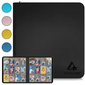 Premium TCG Card Binder | Sports Trading Card Binder 12 Pocket | Trading Card Binder Zipper | Sport Card Binder | NFL Trading Card Binder - 480 Side-Loading Pockets | Collectible Card Binder