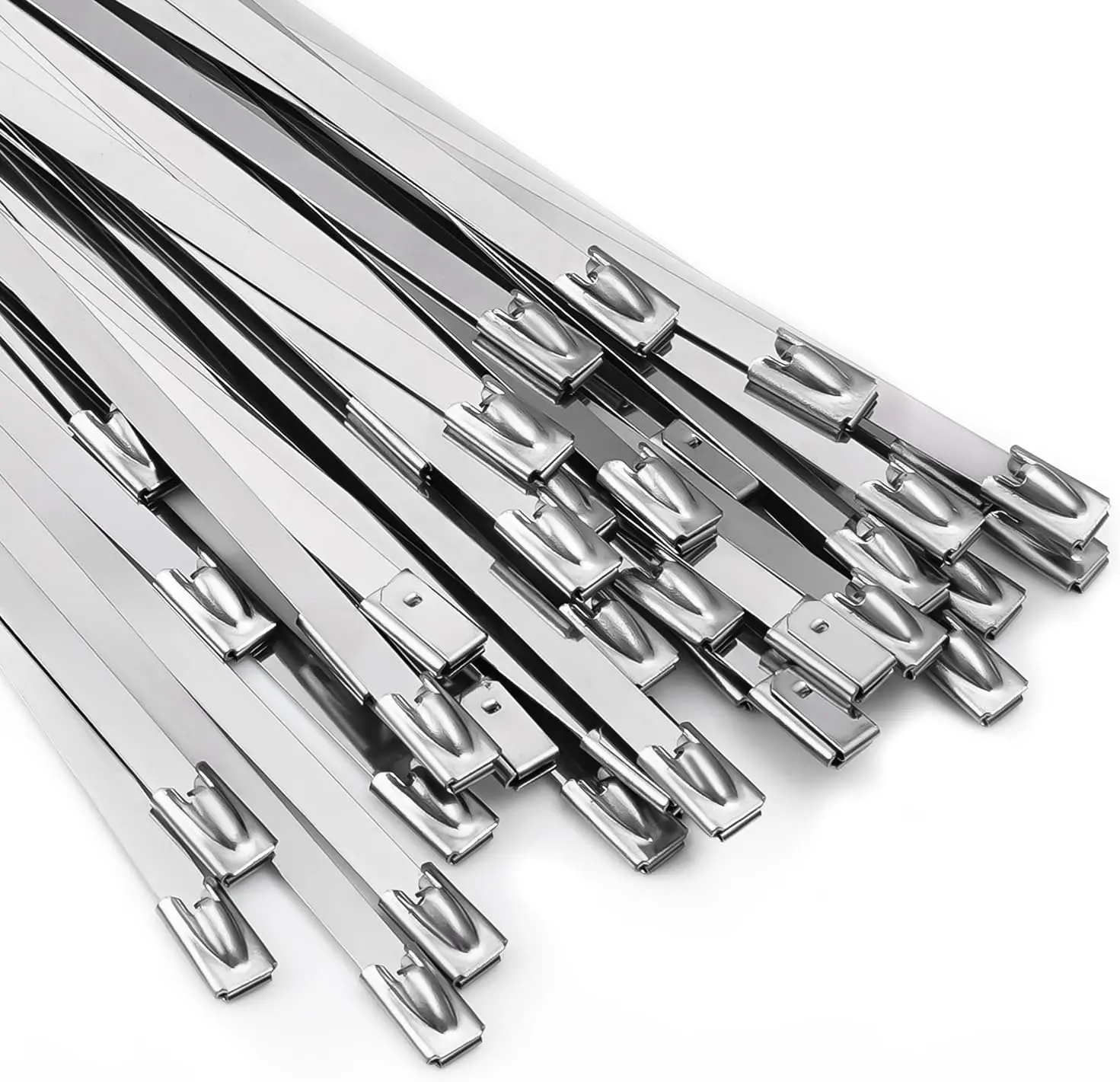 GJANSH 100PCS 11.8in 304 Stainless Steel Self-Locking Metal Zip Ties with Heavy-Duty Cable Tie Gun Kit, Adjustable Tension Cutter for Fence Repair, Chicken Coops, Pipe Projects