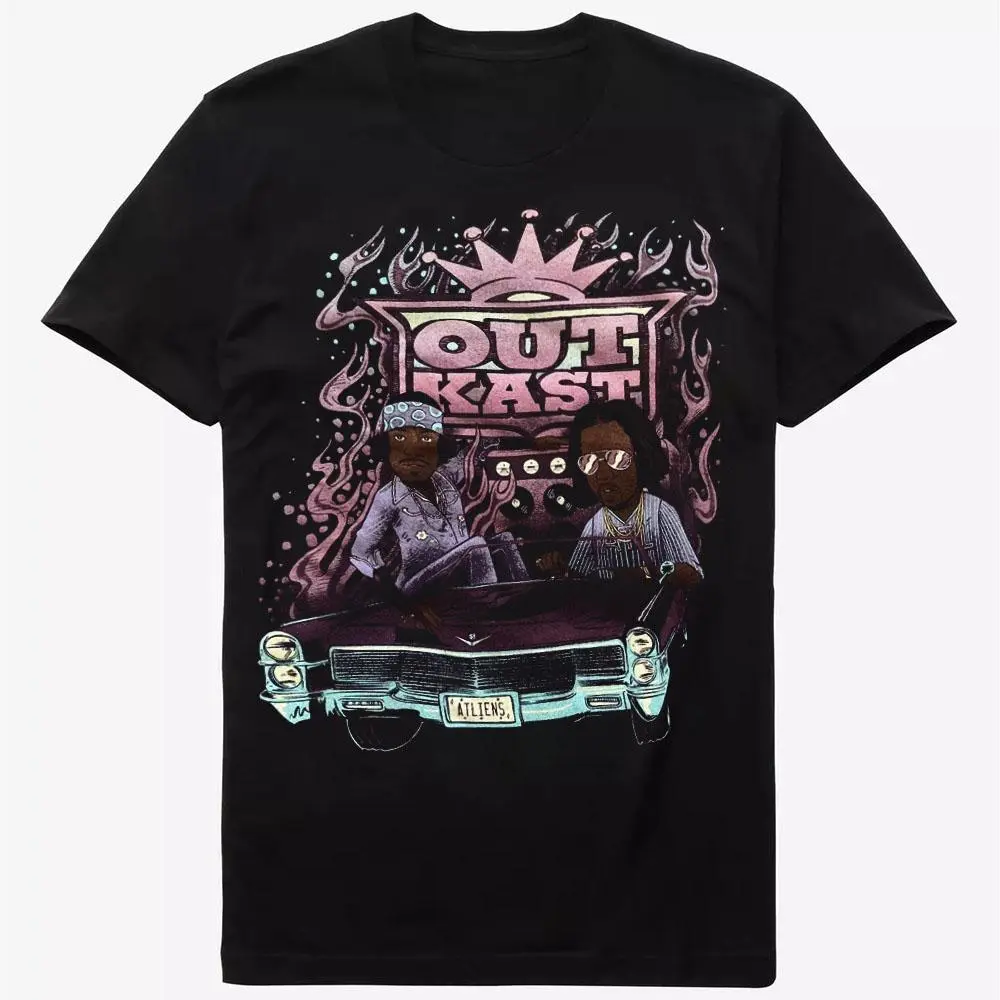 Vintage Outkast Atliens T Shirt Graphic Tee Streetwear Casual Music T-Shirt