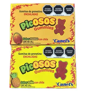 Picosos Gummies sabor mango and piña! 85 grams of delicious spicy gummies by Canels . Pick your favorite flavor or try both!