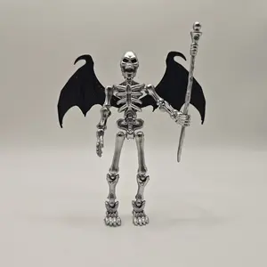 Multi-Jointed Skeleton Doll Model, Demon Angel with Wings, Magnetic Playset, Collectible Figurine, Action Figure, Decorative Display Piece, Skull