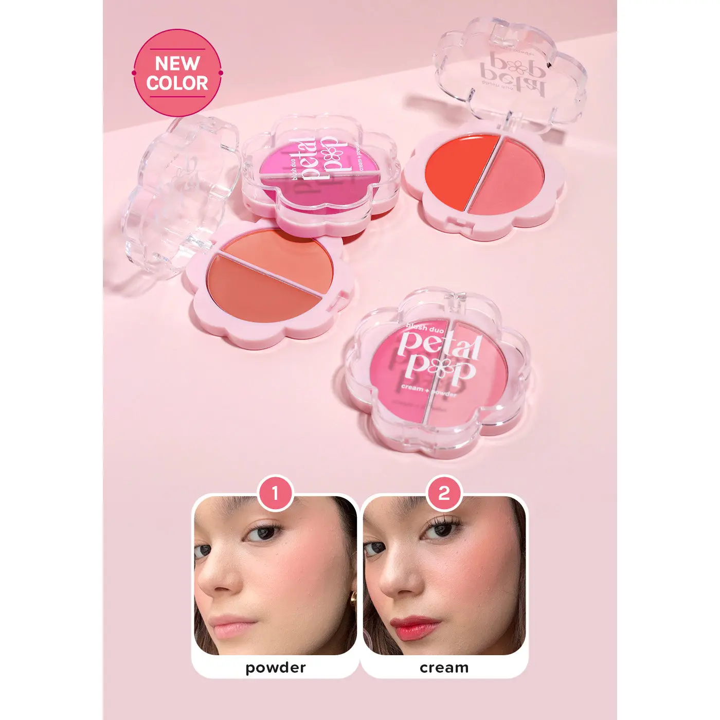 AOA Petal Pop Blush Duo Cream + Powder