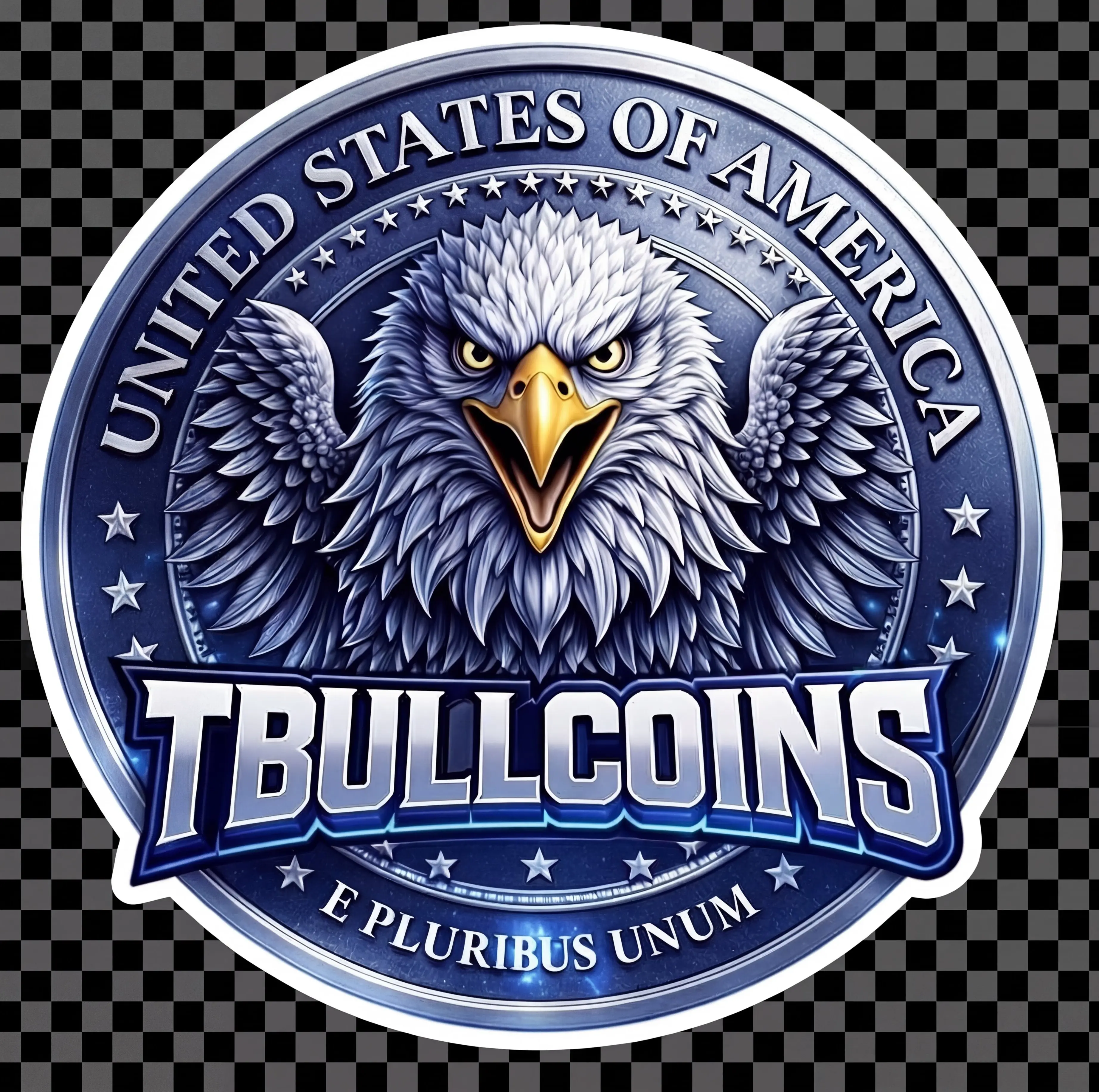 Tbullcoins USA Eagle Automotive Accessories - Bumper Sticker, Sticker for Cars, Truck Car Decal, Vehicle Exterior Decoration for Windows or Helmets
