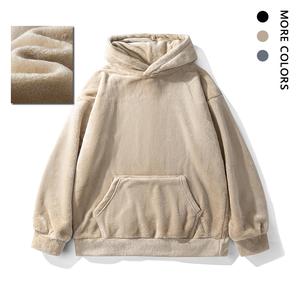 American fashion street retro loose Joker fashion hooded long sleeve daily skin-friendly comfort men's polyester fiber sports sweatshirt classic men's soft fashion jacket autumn polyester fit.