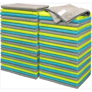 Microfiber Cleaning Cloth - Pack of 50, Microfiber Towels for Cars 16 x 12 in, Highly Absorbent Cleaning Rags, Lint-Free, Streak-Free Cleaning Cloths for Car Kitchen Home Office