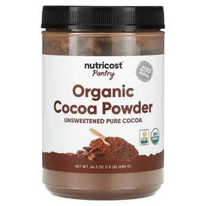 Nutricost Pantry, Organic Cocoa Powder, Unsweetened, 24.3 oz (680 g)