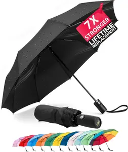 Mr. Pen Windproof Automatic Folding Umbrella - Small, Light, Compact Portable Water-Resistant Umbrella for Rain, Sun, Men, Women; Fits Car, Backpack