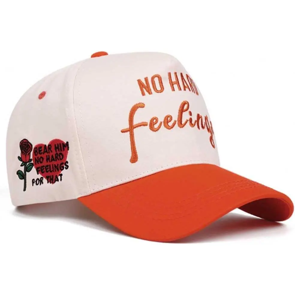 Funny Hat No Hard Feelings Trucker Hats Vintage Baseball Cap Unisex