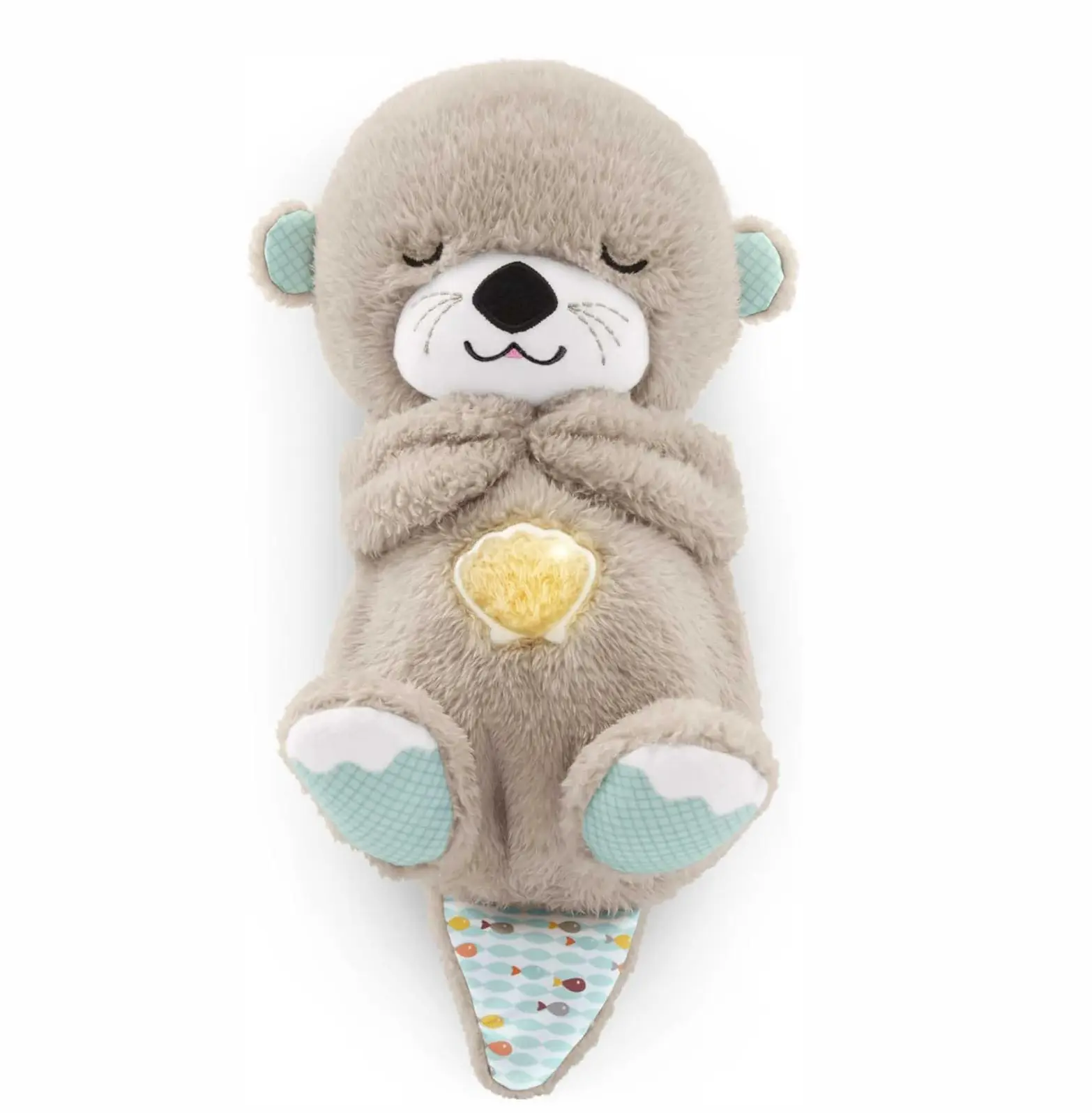 (Rhythmic Breathing Motion)Sound Machine Breathing Otter Plush Toy with Rhythmic Movements & Music for Baby Sleep - Gentle Hug & Four Gear Adjustment for Soothing & Relaxation Cute Musical Light Up