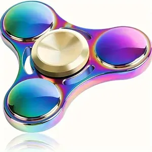 Rainbow Color Hand Spinner, 1 Count Fidget Spinner with High-speed Bearing, Stress Relief Toy, Party Gift for Friend & Classmate, Visual Experience, Durable