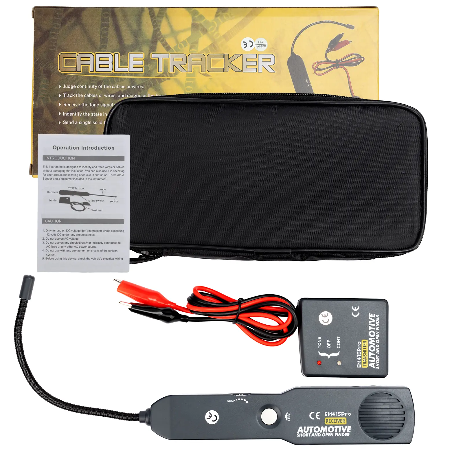 em415Pro Digital Car Circuit Scanner Diagnostic Tool for Faulty Wires, 42V Ready, Non-Contact Technology, 7" Flexible Probe, Halloween Sale