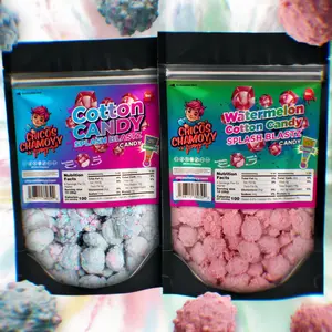 *NEW* Cotton Candy Viral Gushers 6oz Splash Blastz + Watermelon Cotton Candy Viral Gushers 6oz Splash Blastz (No Chamoy)  | 12oz Bundle Chicos Chamoyy - Fruity Snack Sweet