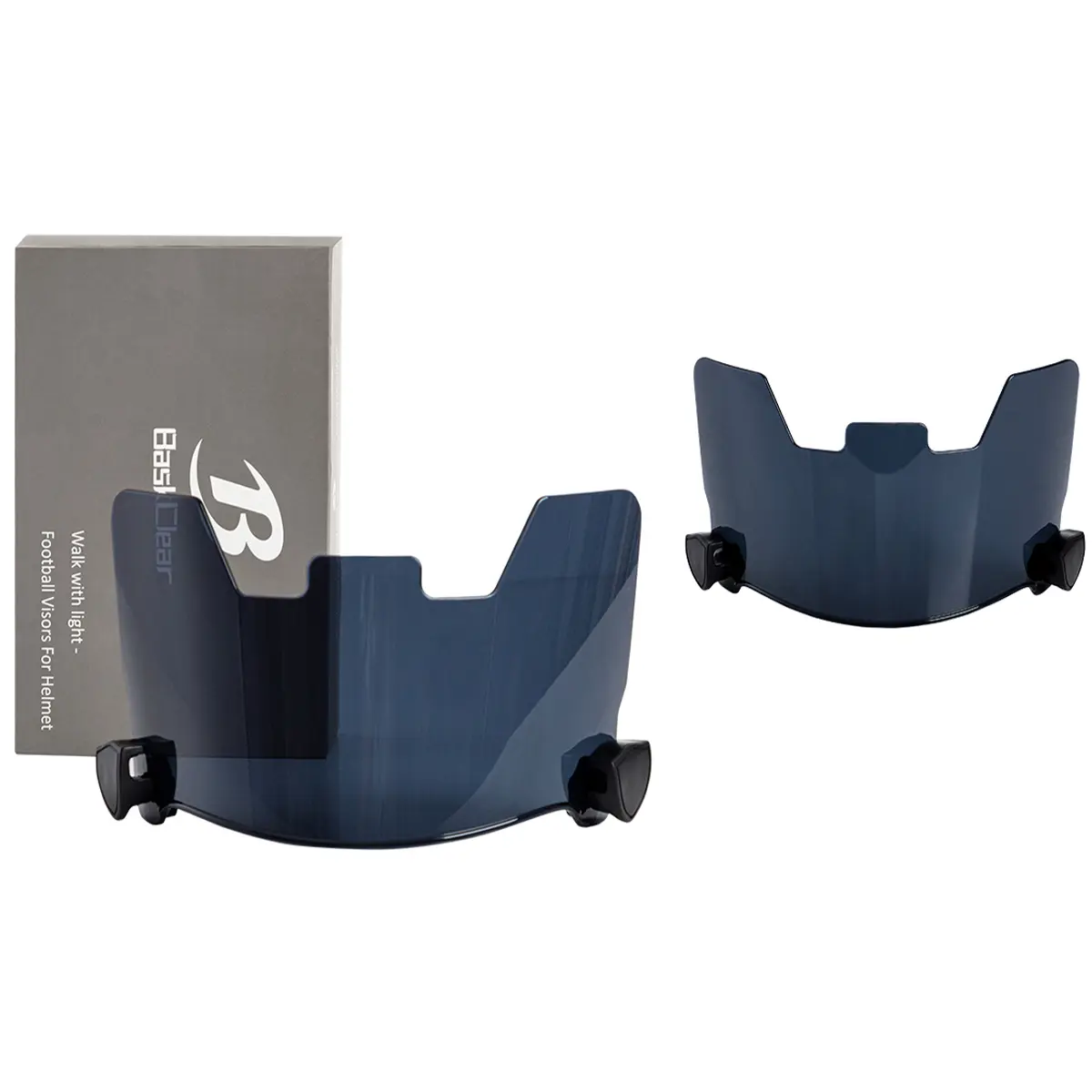 Clear Football Visor, Football Helmet Accessory - Anti-Fog, Scratch-Resistant Visor for Adult & Youth Helmets with Visibility Protection