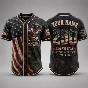 Custom Patriotic Baseball Jersey, Personalized USA-Inspired Shirt, Red White Blue 2026 Summer Gift