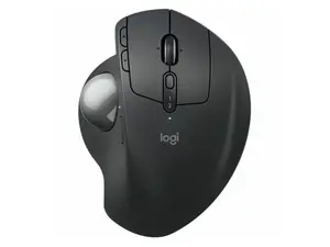 Logitech MX Ergo S Plus Advanced Wireless Trackball Mouse, USB-C Rechargeable Wireless Ergonomic Mouse With Bluetooth and Encrypted Dongle, 6 Programmable Buttons, for PC/Mac (Graphite) - Optical - Wi