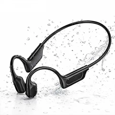 Hy-G06 Bone Conductor Neckband Wireless Earphones, Bluetooth 5.4, Waterproof, 360° Flexible Bending, Lightweight Comfortable Fit, Long Battery Life, 20kHz Enhanced Surround Sound, for Sports & Calling, Compatible with Cellphones (Android, iOS), Desktops
