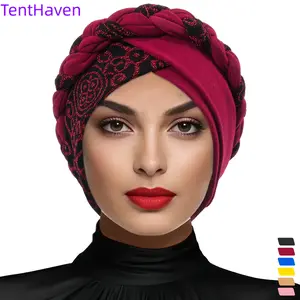 2026 Round Head Fried Dough Twists Braid Hat, National Auspicious Cloud Gold Wire Double-Fold Color-Matching Hairband, Sports & Outdoor Versatile Headscarf Accessory