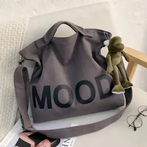 Women's Summer Casual Letters Pattern Tote Bag, Large Capacity Canvas Shoulder Bag with Adjustable Strap for Party for Women & Girls, Fashion Trendy Tote Bag for Daily Use, Unique Gifts for Women Slouchy Tote Lightweight Shopping Bag tiktokshopspringglowu