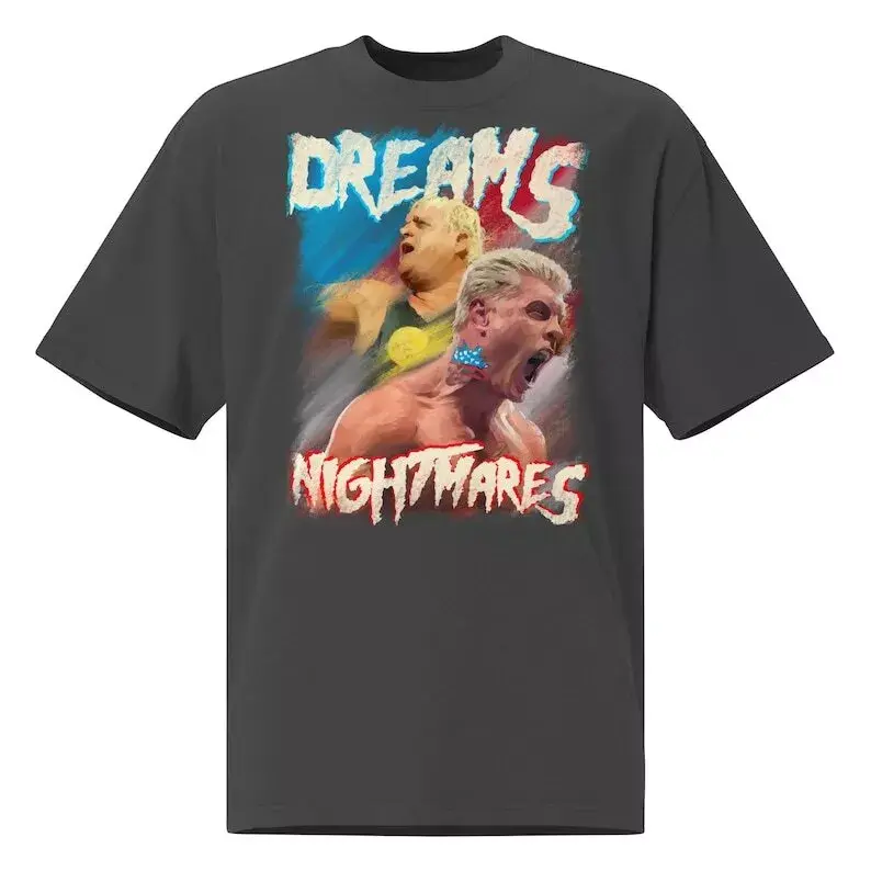 Cody & Dusty Rhodes Unisex Faded Wrestling T-Shirt Collection Tshirt Crewneck Cotton Shortsleeve