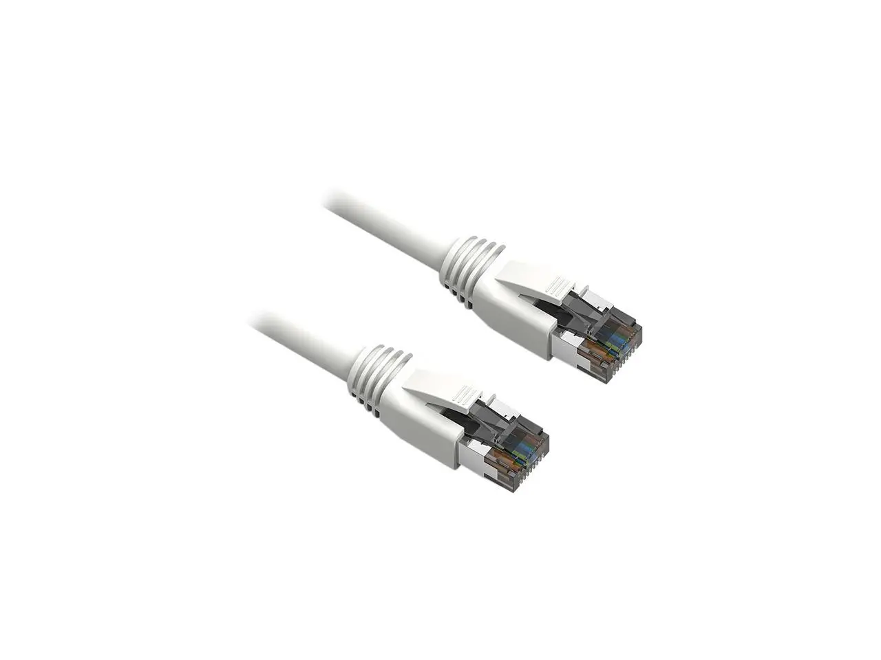 Nippon Labs Cat8 RJ45 5FT Ethernet Patch Internet Network LAN Cable, Indoor/Outdoor, 24AWG, Shielded Latest 40Gbps 2000Mhz, Weatherproof S/FTP for Router, PS4, PS5, Xbox, PoE, Switch, Modem (White)