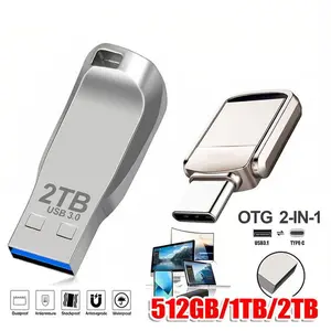 1TB 2TB Type C/USB-A USB 3.0 Flash Drive Thumb Drive Memory Stick for PC Laptop