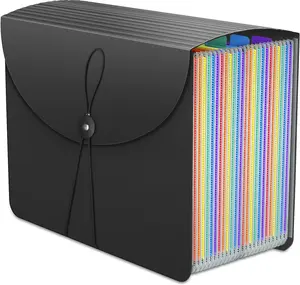Expanding File Folders Accordion File Organizer,24 Pockets Accordian Document Folder Letter Size,Expandable Filing Boxes,Bill,Receipt Paper and Documents Organizer with Tabs,Light-Duty,For Portable Fun storage