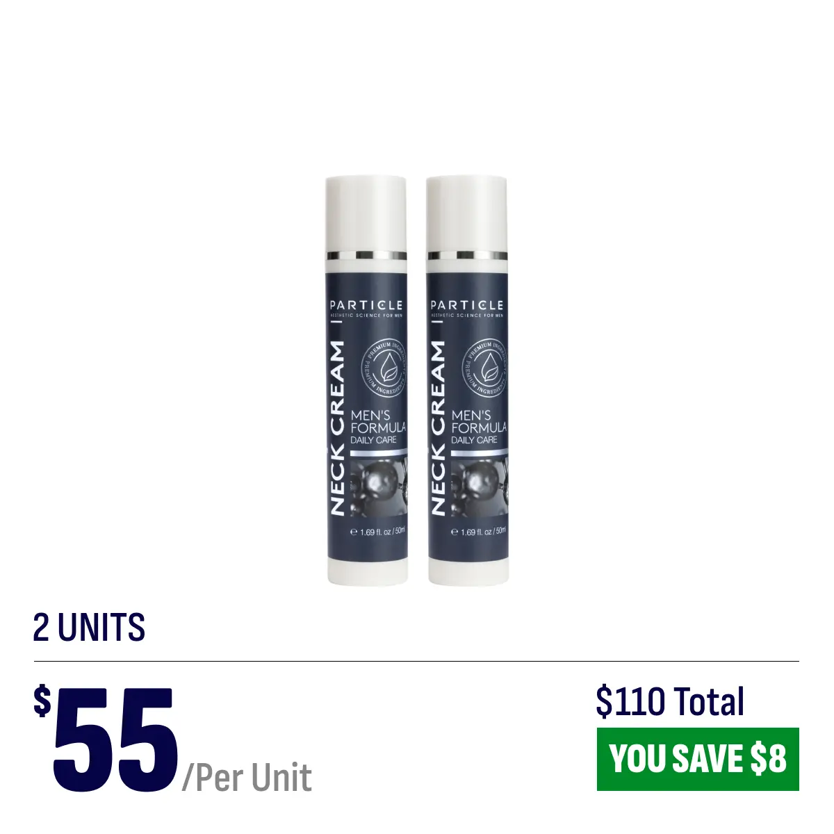 2 bottles of the top anti-aging neck cream for men