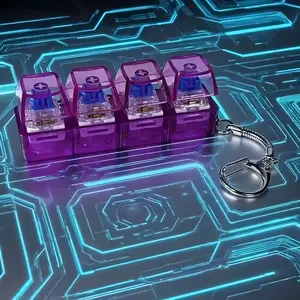 Strong Bounce RGB Light Effect Creative Stress Relief Keyboard Tester Axis Glowing Toy, Relaxing Keycap Switch Tester