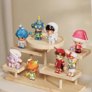 5-Tier Handmade Solid Wood Multi-Layer Display Rack, Kitchen Dining Cup Holder, Tray with Storage Layer, Modern Rustic Style Organizer