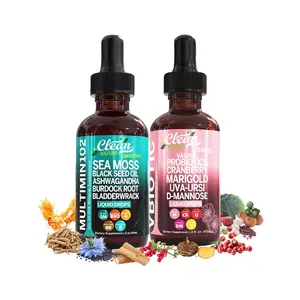 Clean Nutra Pure Balance Duo | VBiotic + Sea Moss Vaginal & Immune Support Liquid Drops [MultiMin 102 + VBiotic]