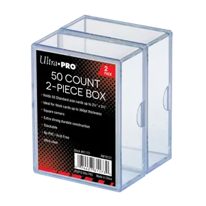 2-Piece 50-Count Clear Card Boxes (2ct)