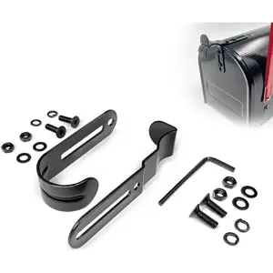 Thickened Mailbox Latch and Handle Kit Easy Installation Replacement Set for Mailbox Door Repair Durable Premium Solid Construction Safe Not Easily Damaged (Black)