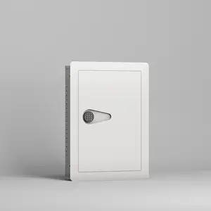 Depository Tall Fireproof In Wall Safe between studs, Electronic Digital Key Safe Lock Box Wall Mount, Heavy Duty Hidden Safe, Home Wall Security Safe for Money, Jewelry, Pistol, Cash (Cream)