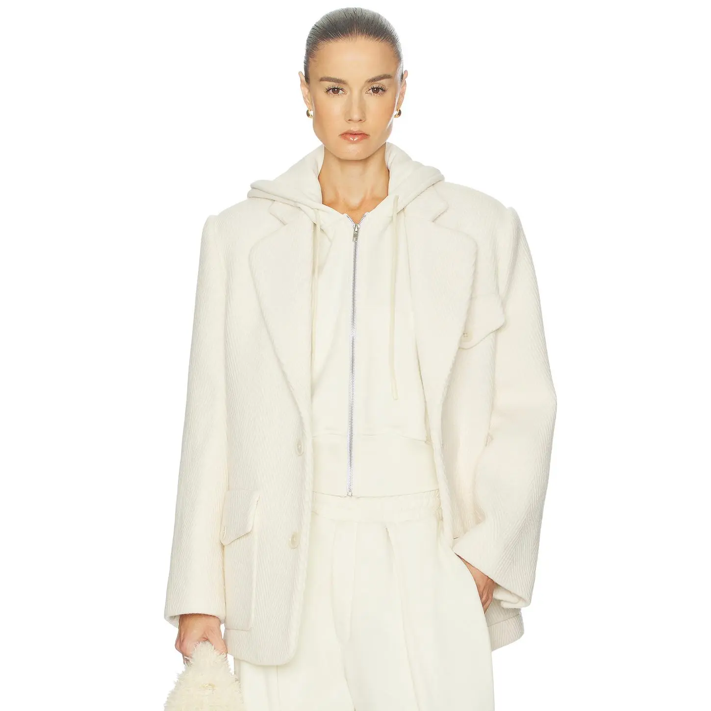 Helsa The Very Oversized Blazer in Ivory